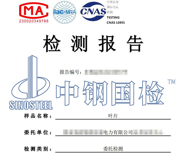 風(fēng)電葉片檢測報告